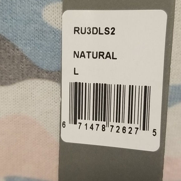 💕PJ SALVAGE💕 Long Sleeve Printed Raglan Top Camo - Picture 8 of 9